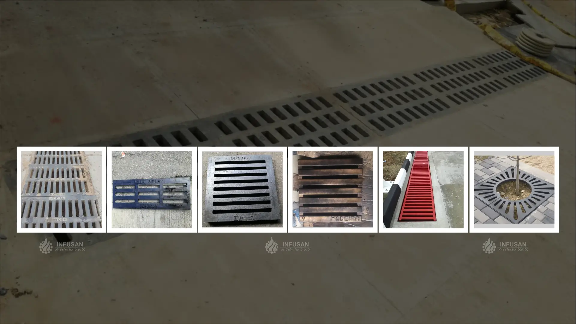 Rejillas transversales para sumideros y cárcamos